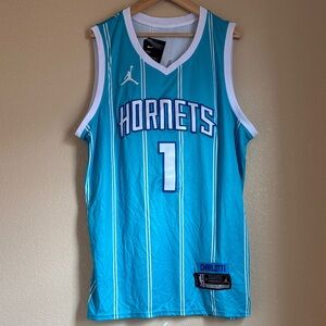 Nike Teal and White Hornets Jersey